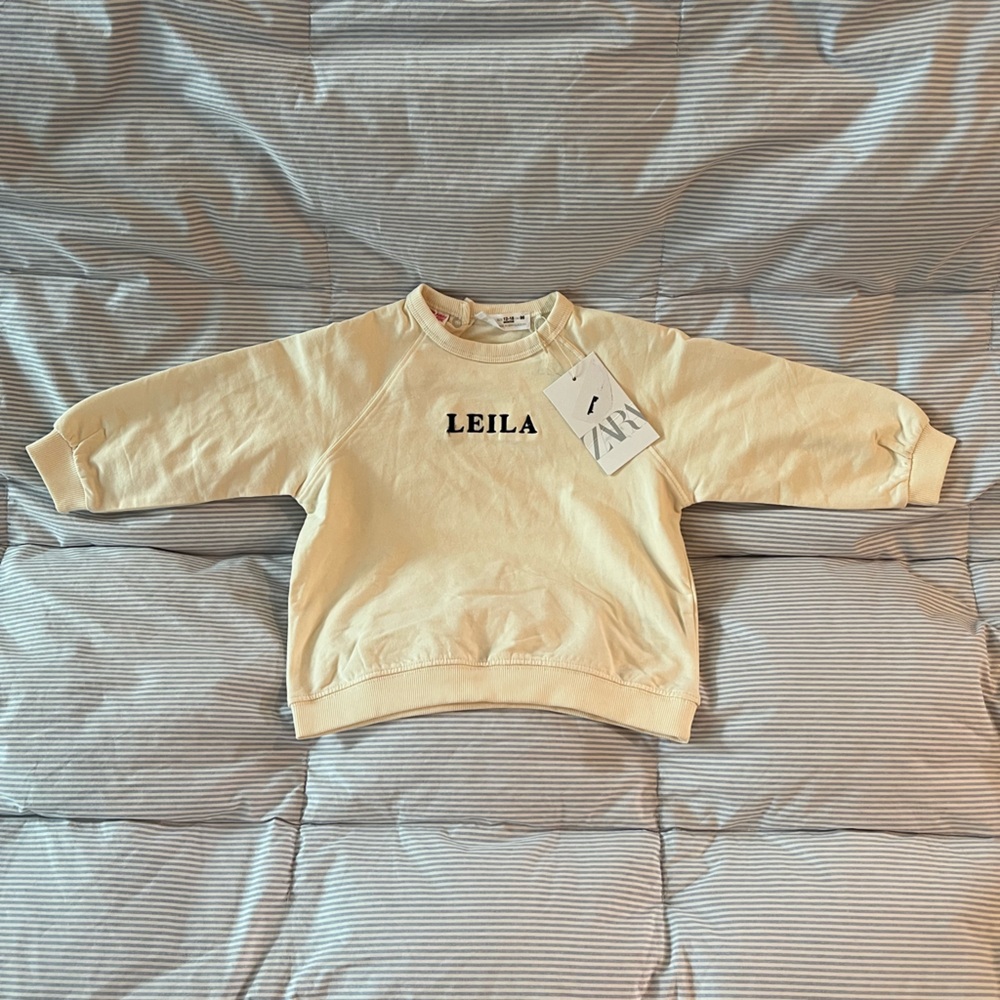 Zara Cream Long Sleeve Tee for Kids